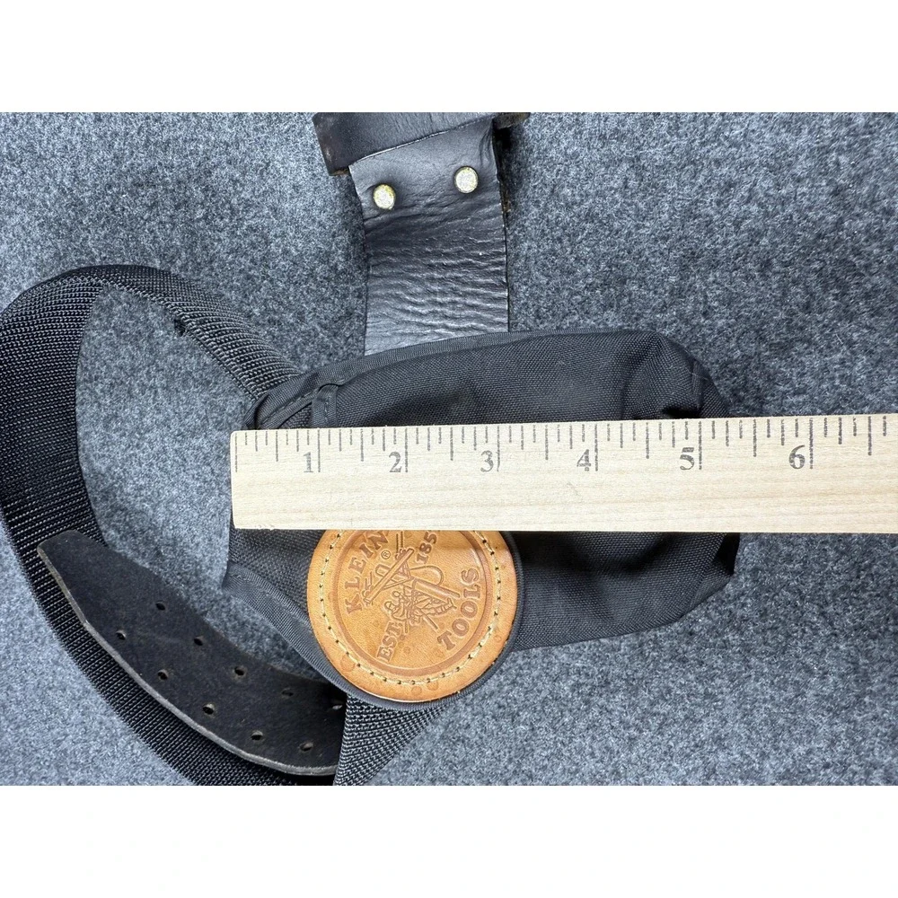 Klein‎ Tools Work Belt 36  Black Leather Nylon Utility Pouch Heavy Duty Workwear